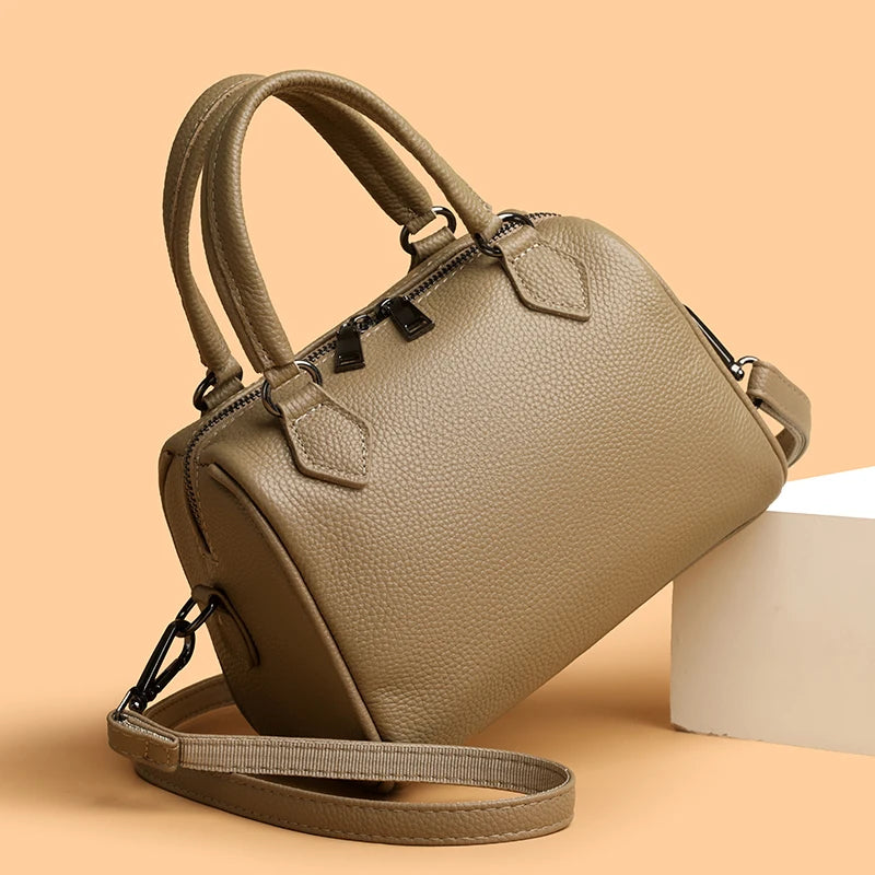 Sac cabas en cuir avec bandoulière