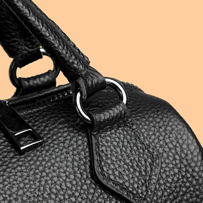 Sac cabas en cuir avec bandoulière